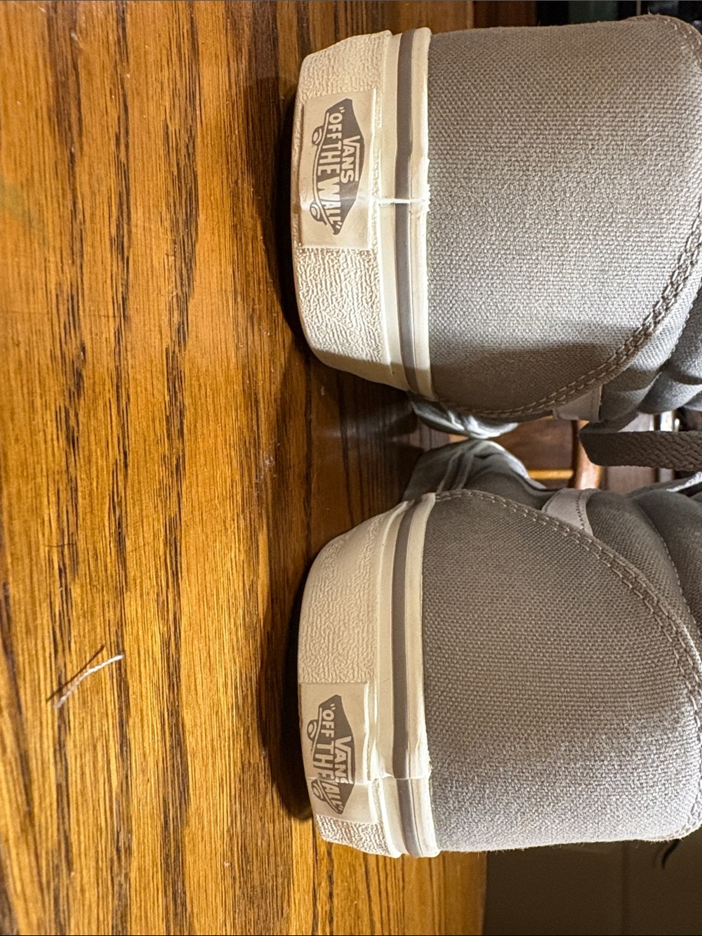 Vans Gray High-Top Canvas Sneakers with White Side Stripe - Picture 8 of 8